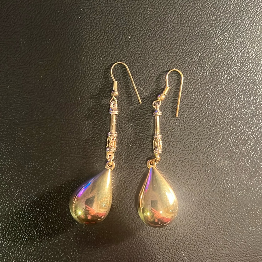Gold Plated Hanging Pierced Earrings